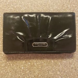 Coach patent leather clutch